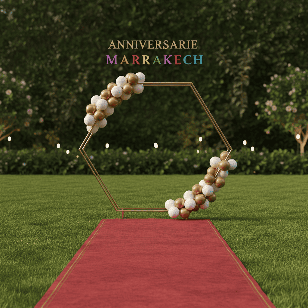 Cercle Photo Lumineux Ballons Anniversaire Marrakech